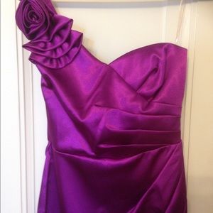 Teeze Me Adorned One Shoulder Evening Dress